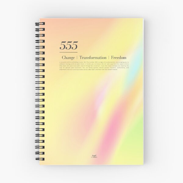 Item preview, Minimalist Aura Frequency Healing Colors Angel Number 555 Change Transformation Freedom Wall Art Poster designed and sold by MeowcuryRising.