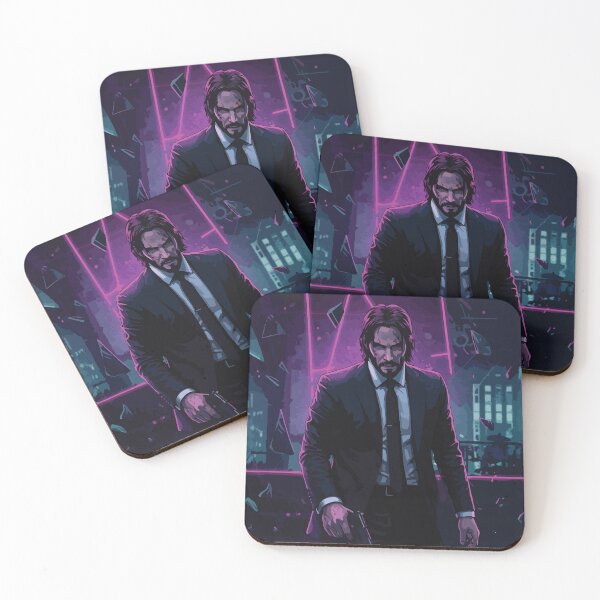 Item preview, Neo-Noir Assassin Art – Dark Action Hero in Cyberpunk Style designed and sold by -DEEWOLF-.