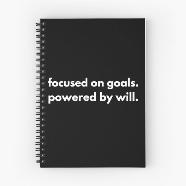 Item preview, Focused on goals. Powered by will. designed and sold by designsbyaneta.