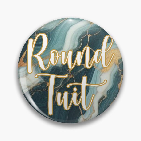 Item preview, Teal Green White Gold Marble Round Tuit - Get A Round Tuit designed and sold by imajine.