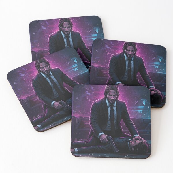 Item preview, Neo-Noir Assassin Art – Dark Action Hero in Cyberpunk Style designed and sold by -DEEWOLF-.