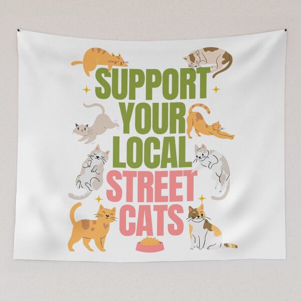 Item preview, Support Your Local Street Cats - White Version designed and sold by Millusti.