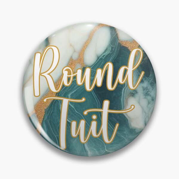 Item preview, Teal Green White Gold Marble Round Tuit - Get A Round Tuit designed and sold by imajine.