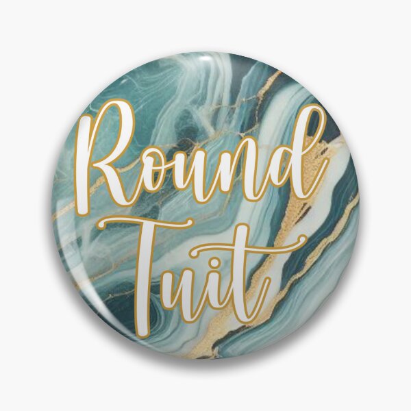 Item preview, Teal Green White Gold Marble Round Tuit - Get A Round Tuit designed and sold by imajine.