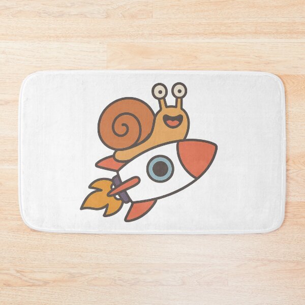 Item preview, Cartoon snail riding colorful rocket ship designed and sold by ImagineCorner.