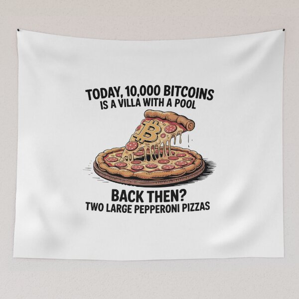 Item preview, Bitcoin Pizza Day From Two Pizzas to a Luxury Villa designed and sold by SurrealArtSzysz.