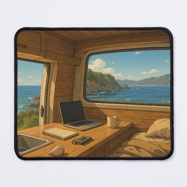Item preview, Coastal Van Lofi Chill Workspace designed and sold by DreamCraze.