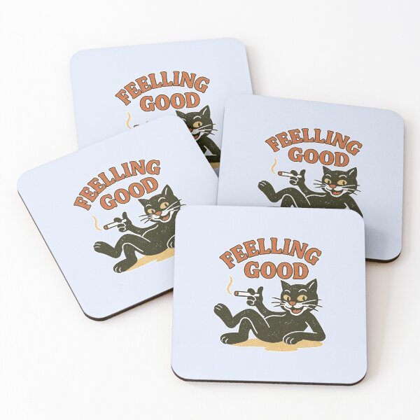 Item preview, Retro Feeling Good Black Cat designed and sold by zzz888.