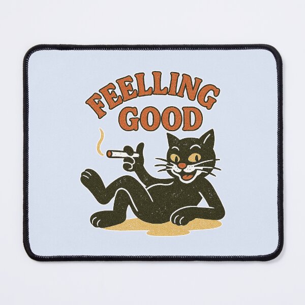 Item preview, Retro Feeling Good Black Cat designed and sold by zzz888.
