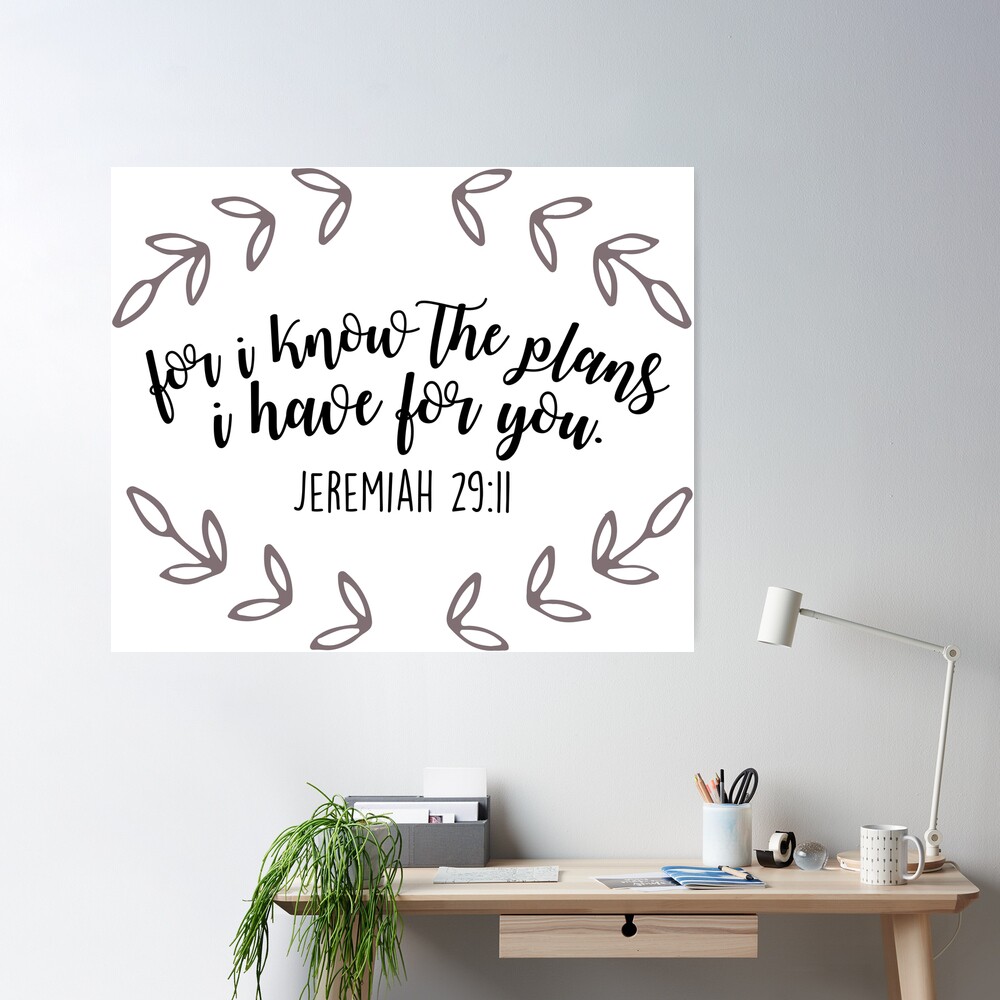 Scripture Walls God's Got My Back Jeremiah 29:11 Christian Wall