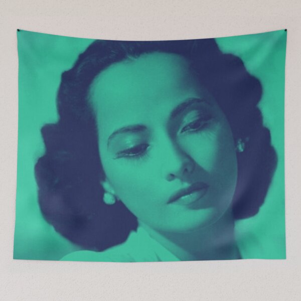 Item preview, Merle Oberon in blue and turquoise designed and sold by carmencuarzo.