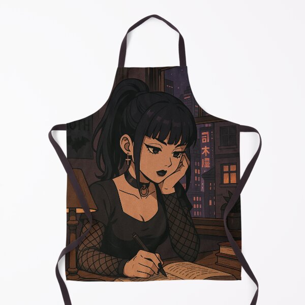 Item preview, Goth Lofi Writer at Night designed and sold by DreamCraze.