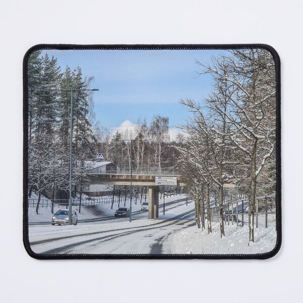 Item preview, Bridge and snowy driveway  designed and sold by bluerosesart37.