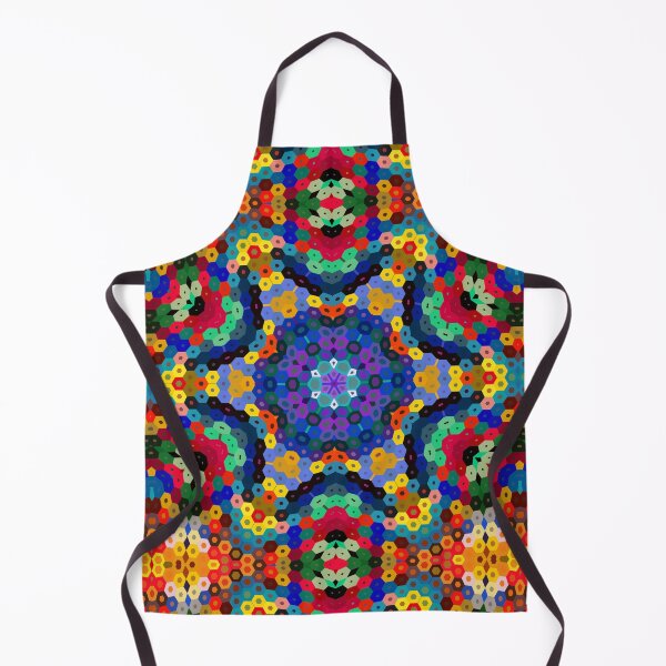 Item preview, Hex Mandala Blue Yellow Red and Green designed and sold by WormholeOrbital.