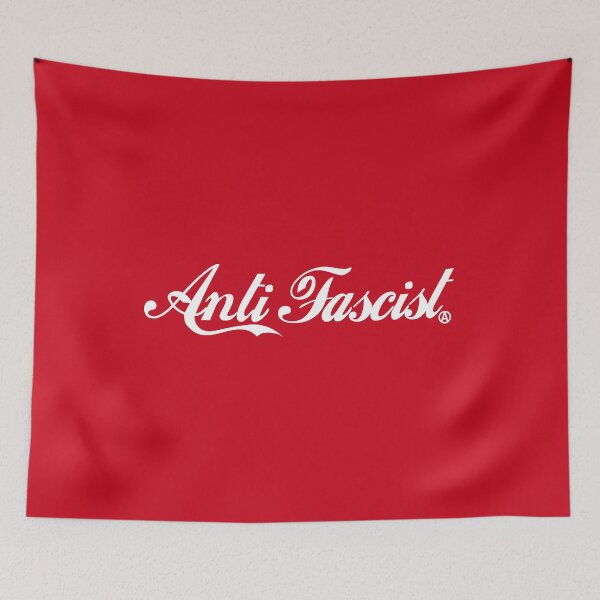 Item preview, Anti Fascist with Circle A Anarchy Symbol trademark - White/red designed and sold by Thelittlelord.