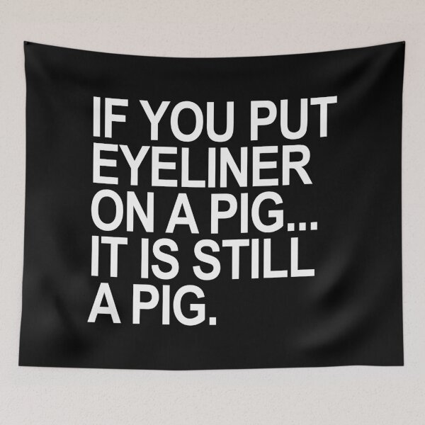 Item preview, If you put eyeliner on a pig... it is still a pig designed and sold by Thelittlelord.