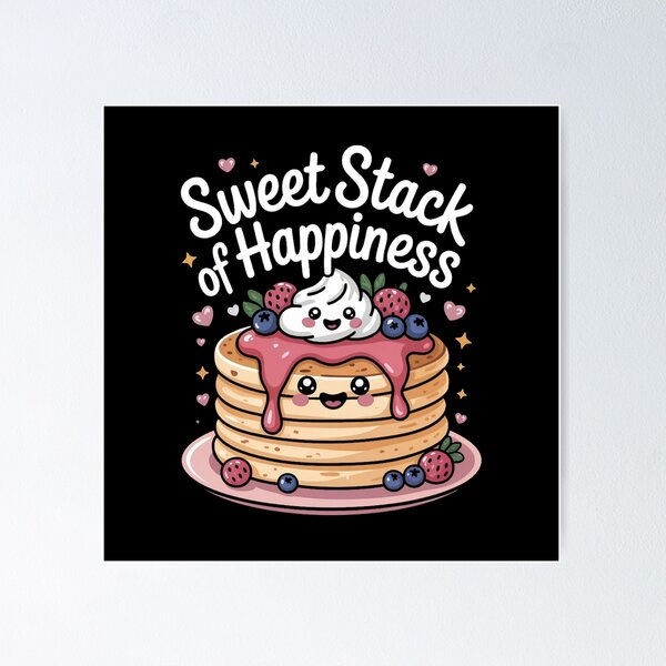 Item preview, Sweet Stack of Happiness Kawaii Pancake designed and sold by MagicWander.