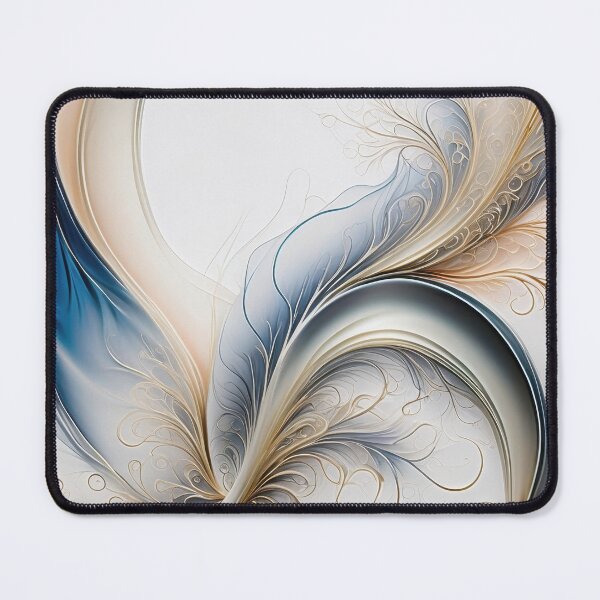Item preview, Golden Breeze - Soft Blue and Gold Flowing Abstract designed and sold by FutureImaging.