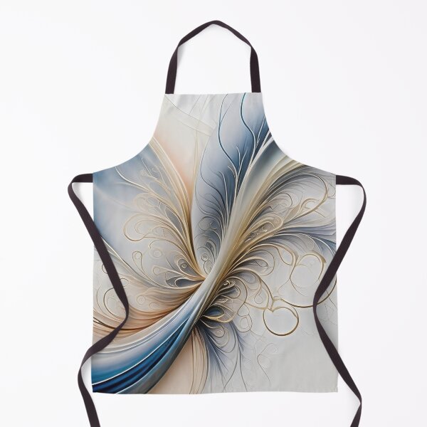 Item preview, Golden Breeze - Soft Blue and Gold Flowing Abstract designed and sold by FutureImaging.