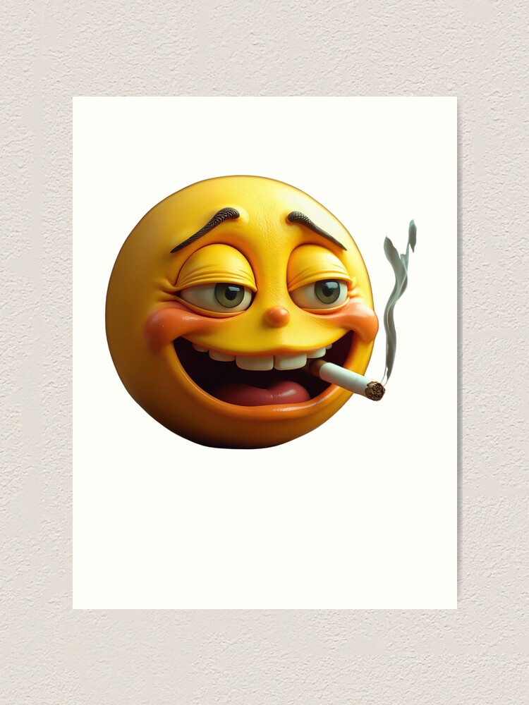 cigarette emoticon Funny High Emoji Smoking Cigarette 