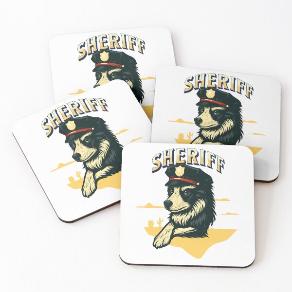 Item preview, Border Collie Sheriff Western Dog Graphic designed and sold by Fragy72.