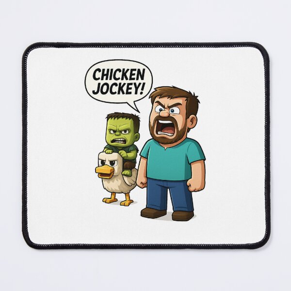 Item preview, Chicken Jockey Steve - Minecraft Movie Style Cartoon designed and sold by sobasedshop.