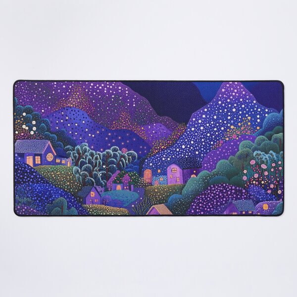 Item preview, Midnight Mountains in Purple and Blue designed and sold by Neika Shimm Designs.