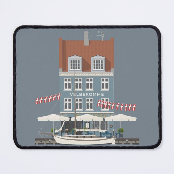 Item preview, Copenhagen Travel Illustration of a Nyhavn Neighbourhood townhouse | Denmark designed and sold by aio.