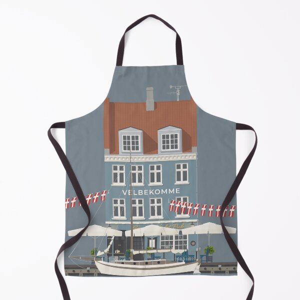 Item preview, Copenhagen Travel Illustration of a Nyhavn Neighbourhood townhouse | Denmark designed and sold by aio.