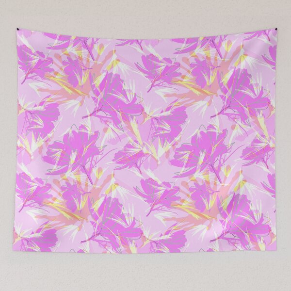 Item preview, Tropical Bird of Paradise in Pink designed and sold by Dora Yvonne Textiles.