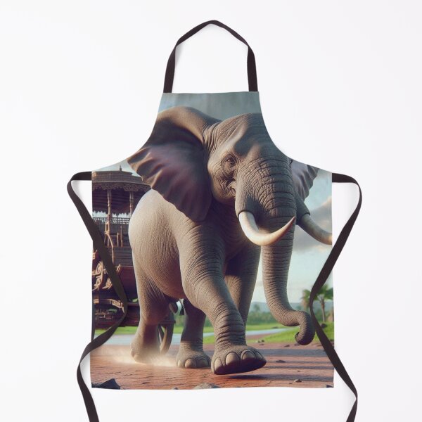 Item preview, Majestuoso elefante de Sri Lanka con carruaje ornamentado - Impresión de arte animal cultural designed and sold by choder61.