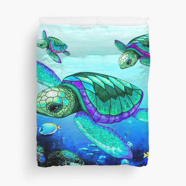 Sea Turtles Dance  Duvet Cover