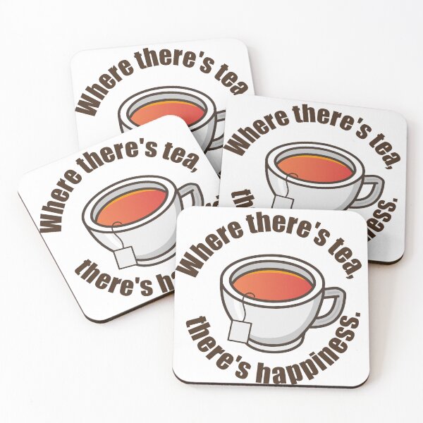 Item preview, Tea time quote with tea cup circle happiness designed and sold by Eva-Designs-.