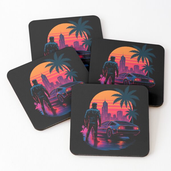 Item preview, Neon Sunset Drive – Retrowave City Vibes designed and sold by LukeAiWalker.