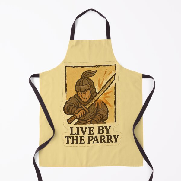 Item preview, “Live by the Parry” — Sekiro deflecting a blade with sparks flying designed and sold by Souls-like Design Shop.