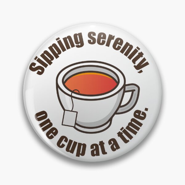 Item preview, Tea time quote with tea cup circle happiness, rest, serenity, sipping designed and sold by Eva-Designs-.