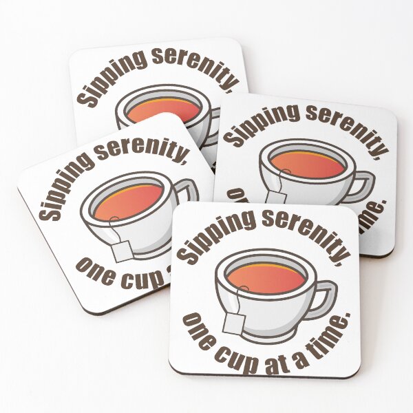 Item preview, Tea time quote with tea cup circle happiness, rest, serenity, sipping designed and sold by Eva-Designs-.