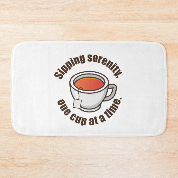 Item preview, Tea time quote with tea cup circle happiness, rest, serenity, sipping designed and sold by Eva-Designs-.