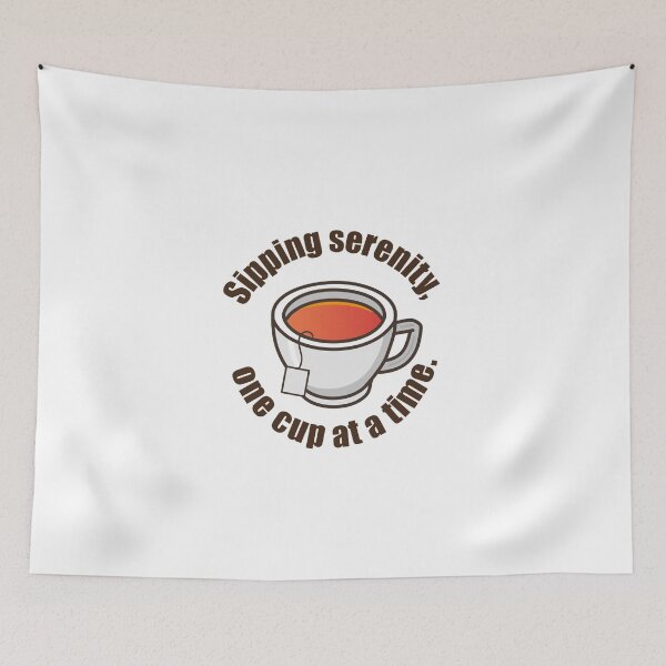 Item preview, Tea time quote with tea cup circle happiness, rest, serenity, sipping designed and sold by Eva-Designs-.