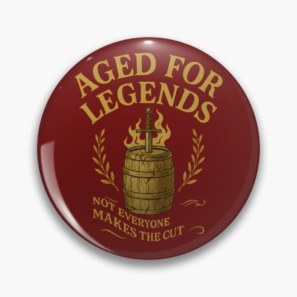 Item preview, Aged for Legends – Vintage Distillery Sword Barrel Design designed and sold by Maximilianos.