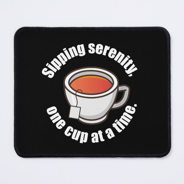 Item preview, Tea time quote with tea cup circle happiness, rest, serenity, sipping designed and sold by Eva-Designs-.
