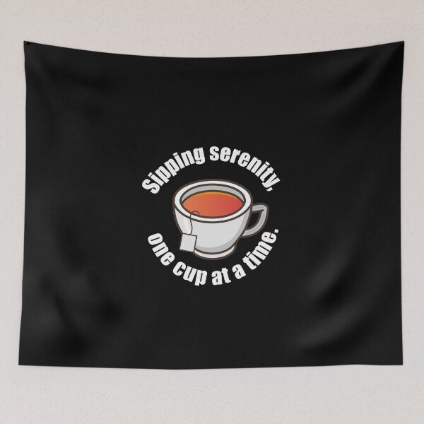 Item preview, Tea time quote with tea cup circle happiness, rest, serenity, sipping designed and sold by Eva-Designs-.