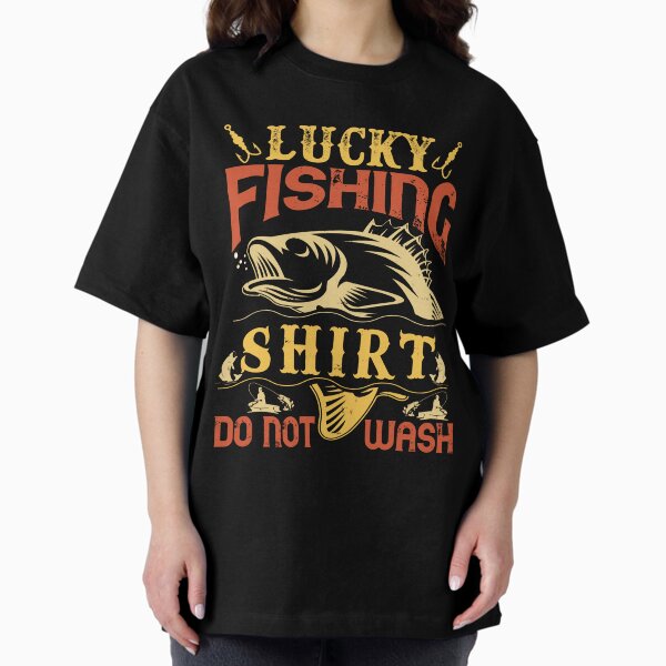 Vista previa del artículo con la obra «pesca de la suerte no lavar, pesca, pesca de la suerte, pescador, pez, no lavar, pesca divertida, amante de la pesca», diseñado y vendido por happinesproject.