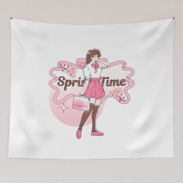 Item preview, Cherry Blossom Dreams: Anime Girl's Springtime Stroll designed and sold by ZerotwoStudio.
