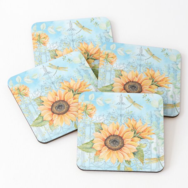 Item preview, Sunflowers And Dragonfly Garden B designed and sold by Jean Plout.