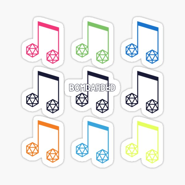bomBARDed Color Logos Sticker
