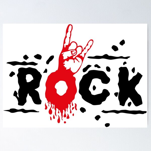 Item preview, rock word symbol hand blood drop music designed and sold by Achille3777.