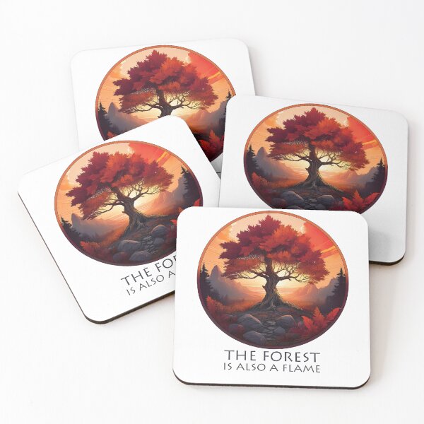 Item preview, The Forest Is Also a Flame – Mythic Maple Tree Badge designed and sold by Gnome Grove.