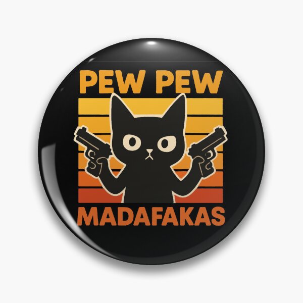 Item preview, Pew Pew Crazy Cat Madafakas Retro  designed and sold by FarieArt.