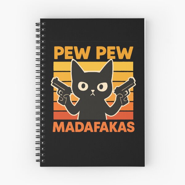 Item preview, Pew Pew Crazy Cat Madafakas Retro  designed and sold by FarieArt.